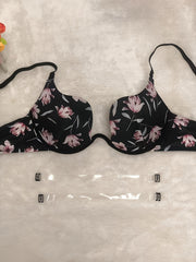 Floral Print Push-Up Bra Breathable Lingerie