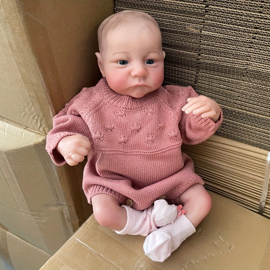 NPK 48 Painted Finished Reborn Baby Doll Levi Awake Newborn Baby Size
