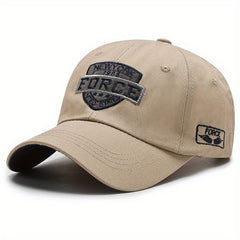 YORK FORCE Baseball Cap Unisex Letter Embroidery Solid Sun Hat