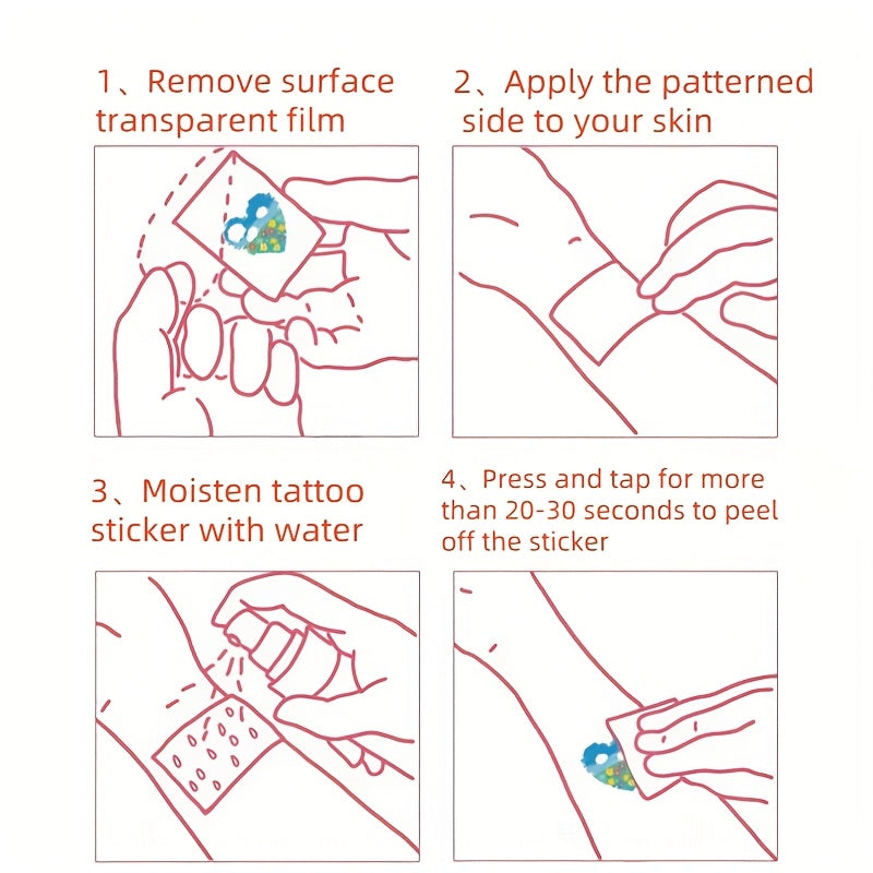 Faux Tear Mark Temporary Tattoo Sticker Waterproof Easy Apply Remove