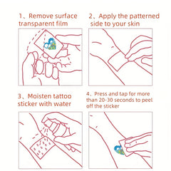Faux Tear Mark Temporary Tattoo Sticker Waterproof Easy Apply Remove