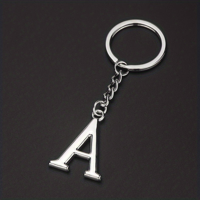 DIY A Letters Key Chain Charm 26 Letters Keychain Men Couple Gift