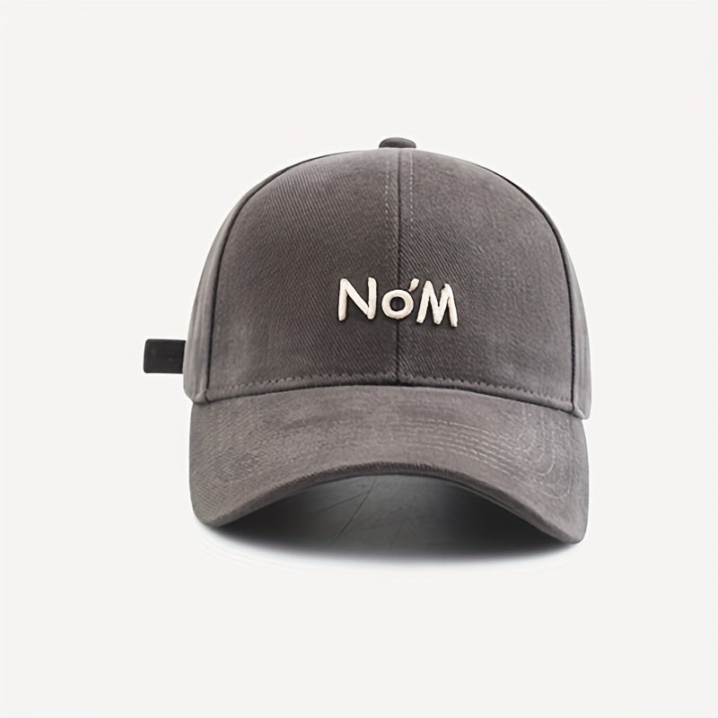 No'M Embroidery Baseball Cap Solid Couple Dad Hats Unisex Sun Hats