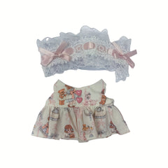 Fashionable Pink Outfit for 15-16 Dolls - LABUBU Compatible