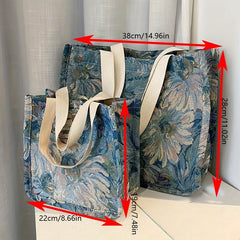 Vintage Flower Tote Bag Women's Handbag