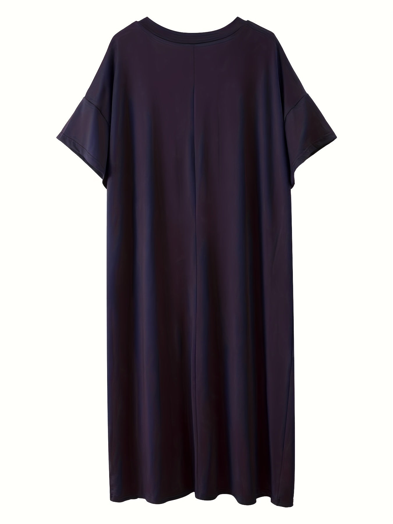  V Neck Midi Dress With Pockets