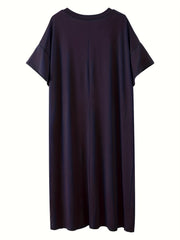  V Neck Midi Dress With Pockets