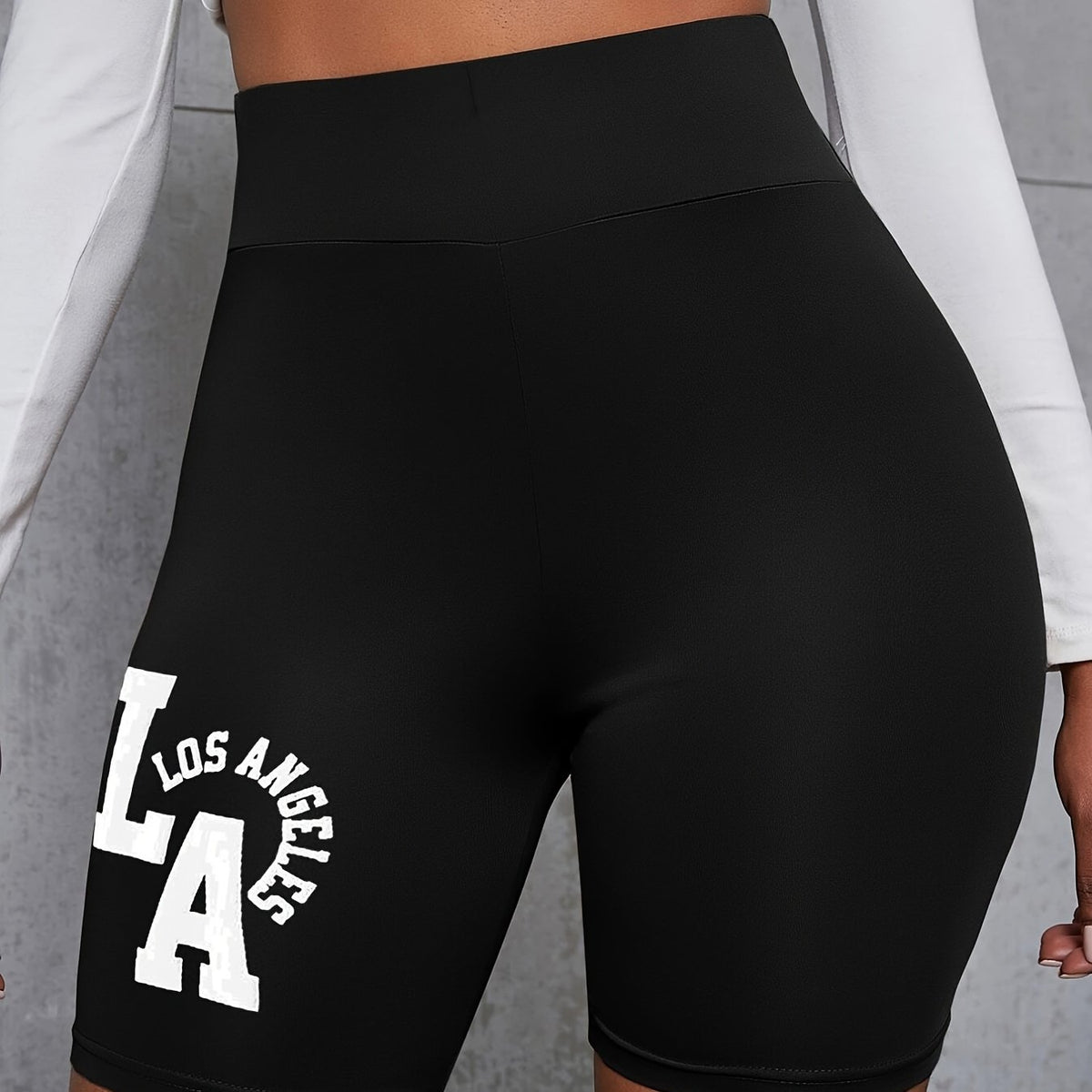 Stretchy High Waist Yoga Shorts Women's Clothing