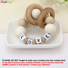Customizable Rattle Teether Ring for Babies