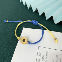Sunflower Rope Bracelets for Women - Friendship Braided Bracelet
