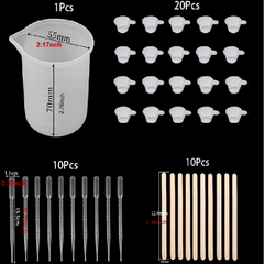 DIY Resin Jewelry Making Kit with Silicone Stir Stick & Disposable Cups