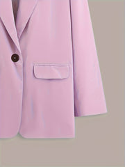  Casual Blazer Women's Plus Solid Long Sleeve Lapel Collar Blazer