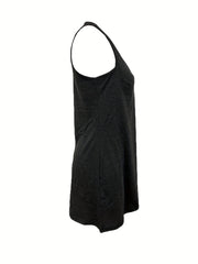 Sunset Print Tank Dress Sleeveless Casual Dress