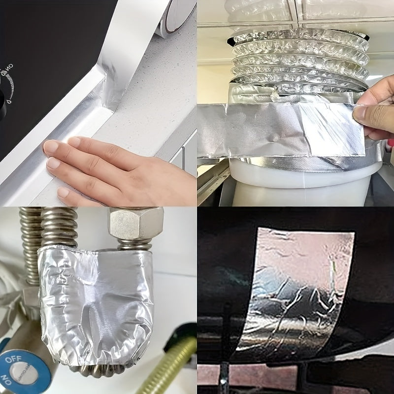 High Temp Aluminum Foil Tape Flame Retardant Tin Foil Tape Fiberglass Conductor
