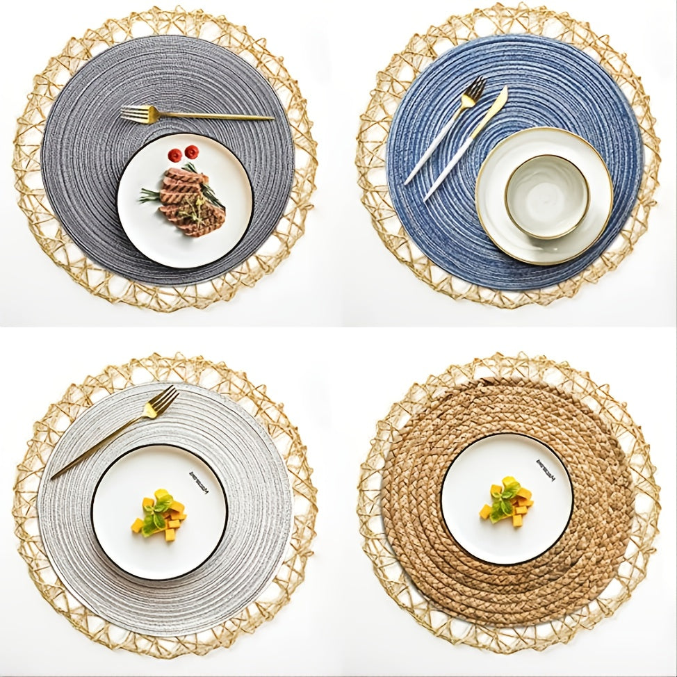Elegant Woven Placemat with Hollow for Table Decor