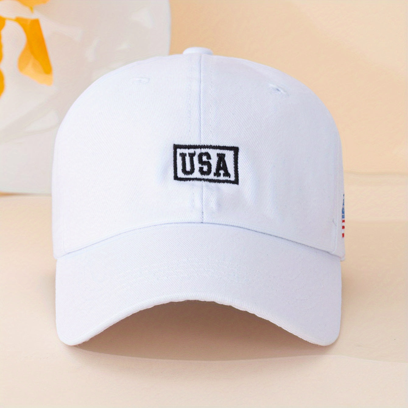Flag Embroidery Baseball Cap Solid Sun Hat Unisex Golf Dad