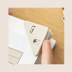 5pcs Frosted Transparent Corner Clip for Paper Data Storage