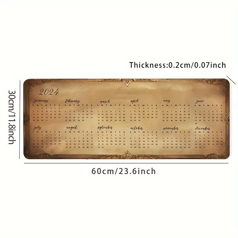 2023 Desk Pad Calendar Gaming Mouse Pad Non Slip Computer Mat