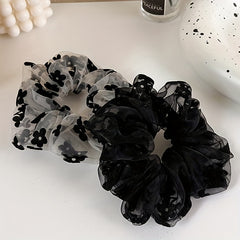 2pcs Floral Scrunchie Ponytail Holder