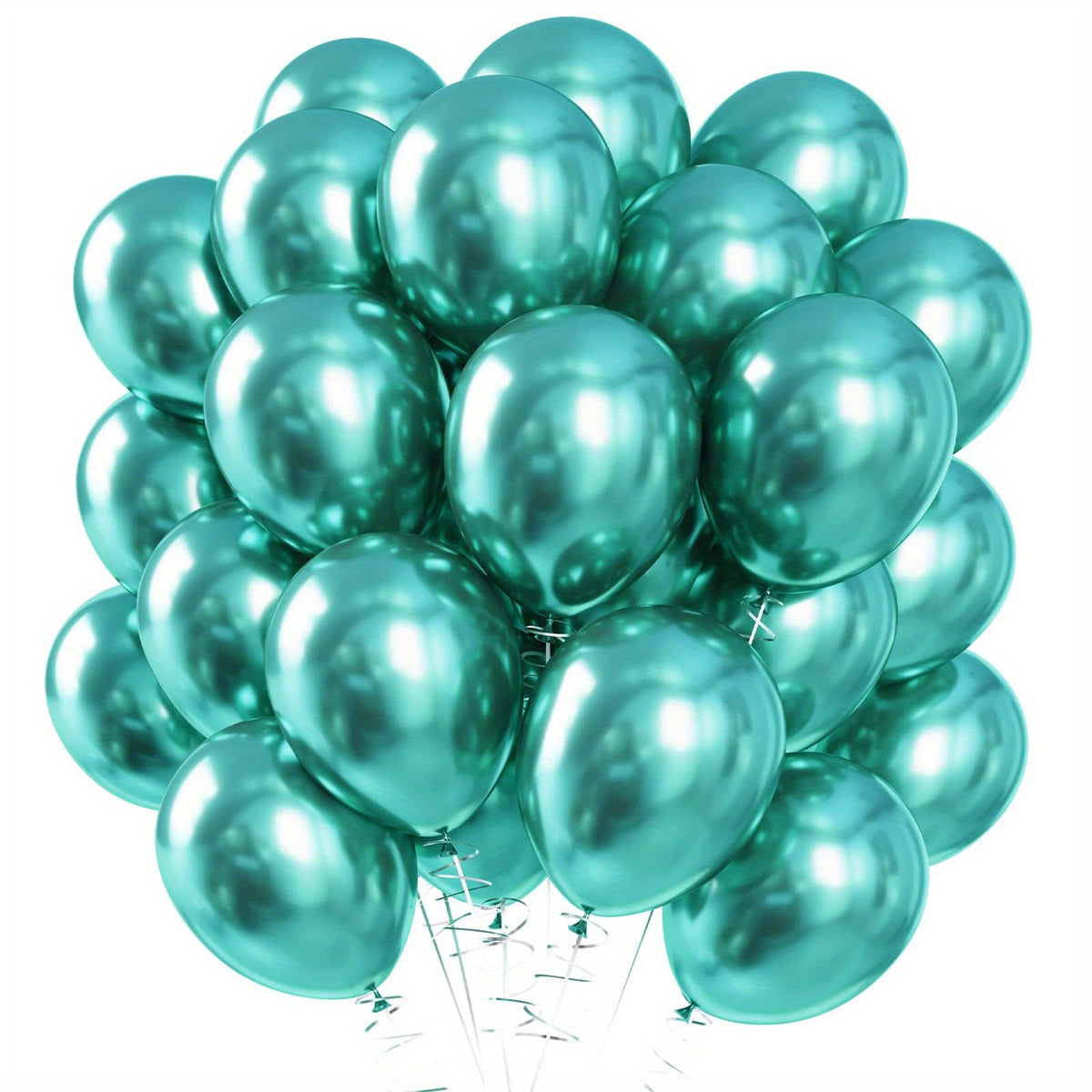 30pcs Metallic Green Balloons 10 Inch Teal Dark Green Latex Balloons
