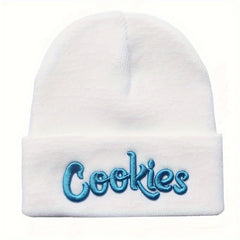 Letter Embroidery Cotton Beanie Solid Knit Hat Hip Hop Unisex Couple Skull Hats