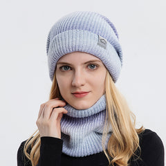 Gradient Beanie Woolen Hat Thickened Warm Ear Protection Cold Knitted Hat
