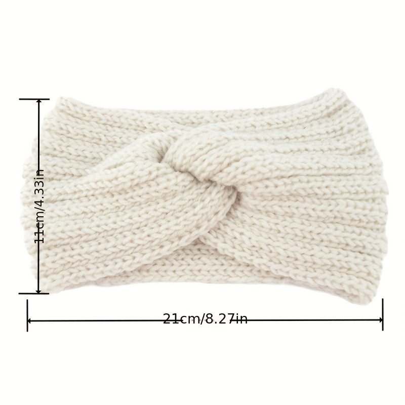 Chunky Headband Winter Knit Headwrap Women Turban Ears Warmer Headband