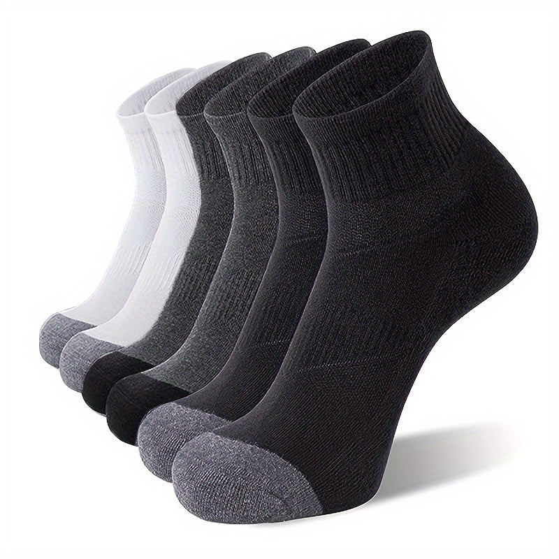 6 Pairs Cushioned Running Socks Breathable Outdoor Sports Socks
