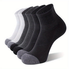 6 Pairs Cushioned Running Socks Breathable Outdoor Sports Socks