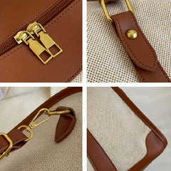 Large Canvas Tote Bag Short Distance Travel Shoulder Crossbody Commuter Bag