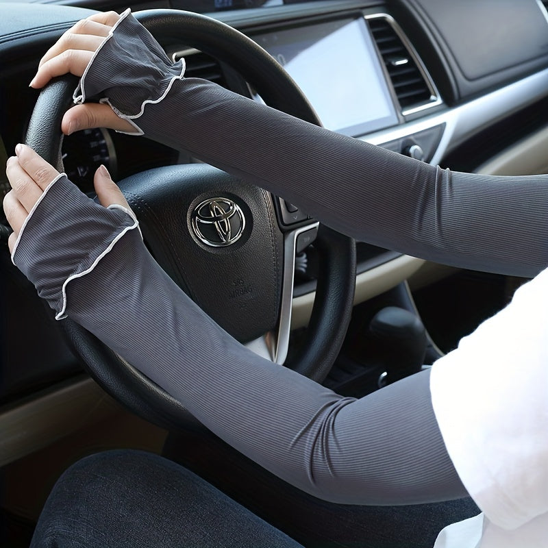Cooling Breathable Sweat Gloves Arm Sun Protection Sleeves For Women