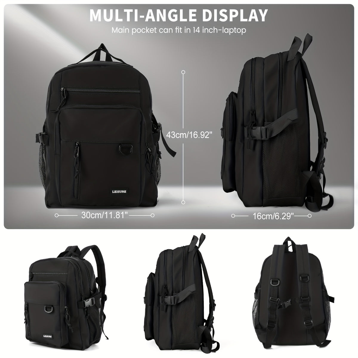Large Capacity Preppy Backpack for Students Teens Girls