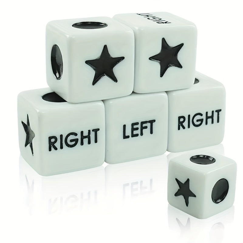 6pcs Dice For Left Right Center Game Board Games Accessories