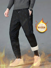 Men's Thermal Fleece Pants Warm Joggers For Winter Outdoor