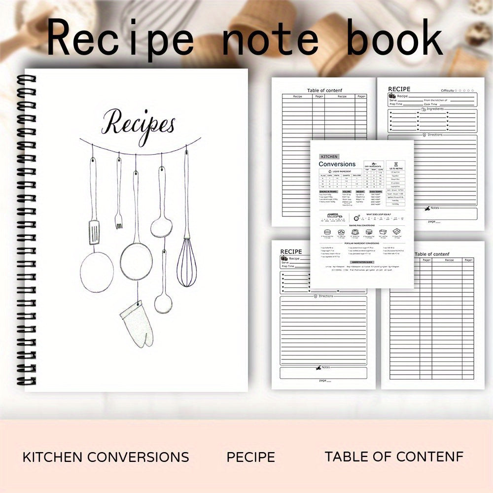 Spiral Recipe Notebook - Record Your Recipes - Ideal Gift - Daily Planner