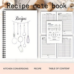 Spiral Recipe Notebook - Record Your Recipes - Ideal Gift - Daily Planner