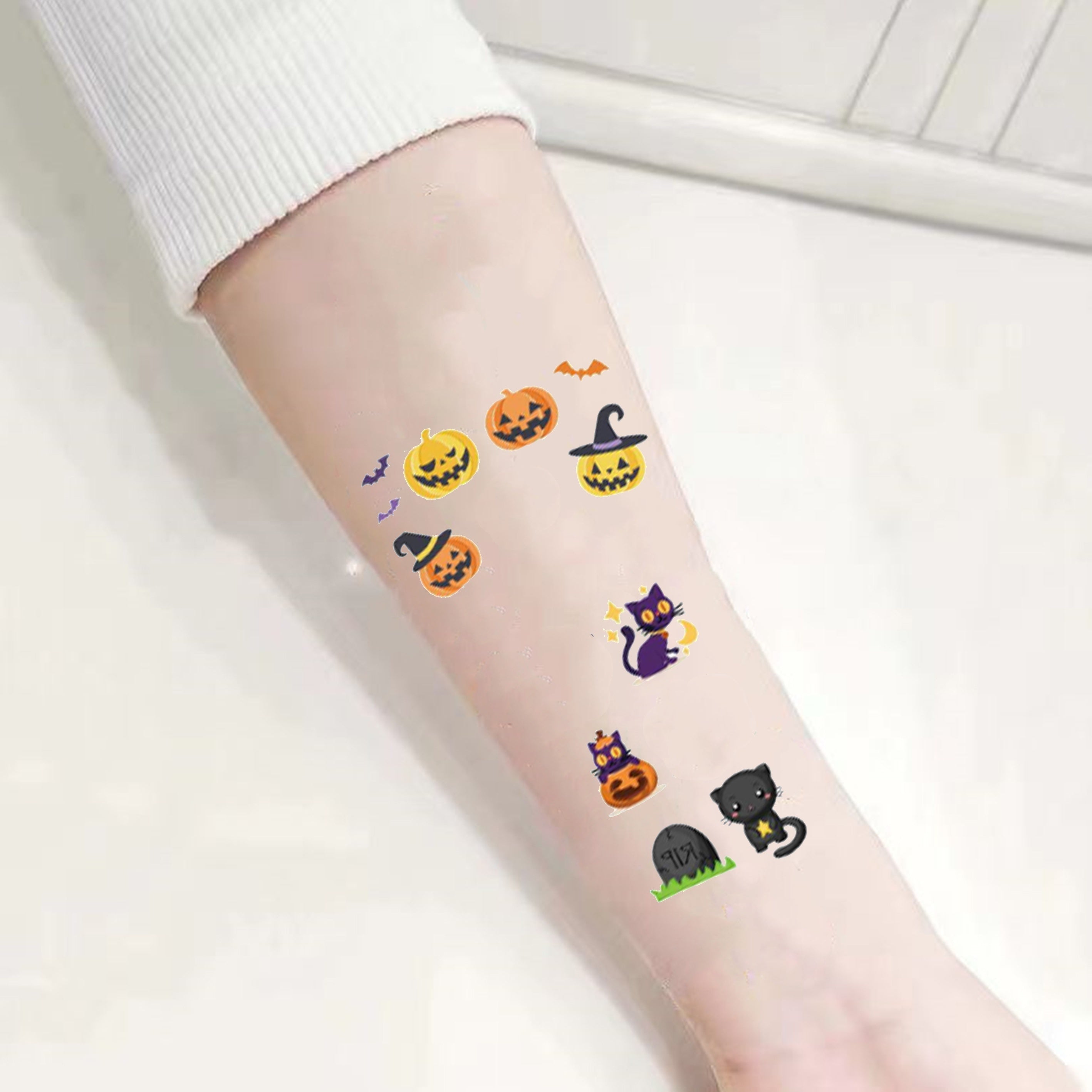 30 Waterproof Tattoo Stickers Halloween Series