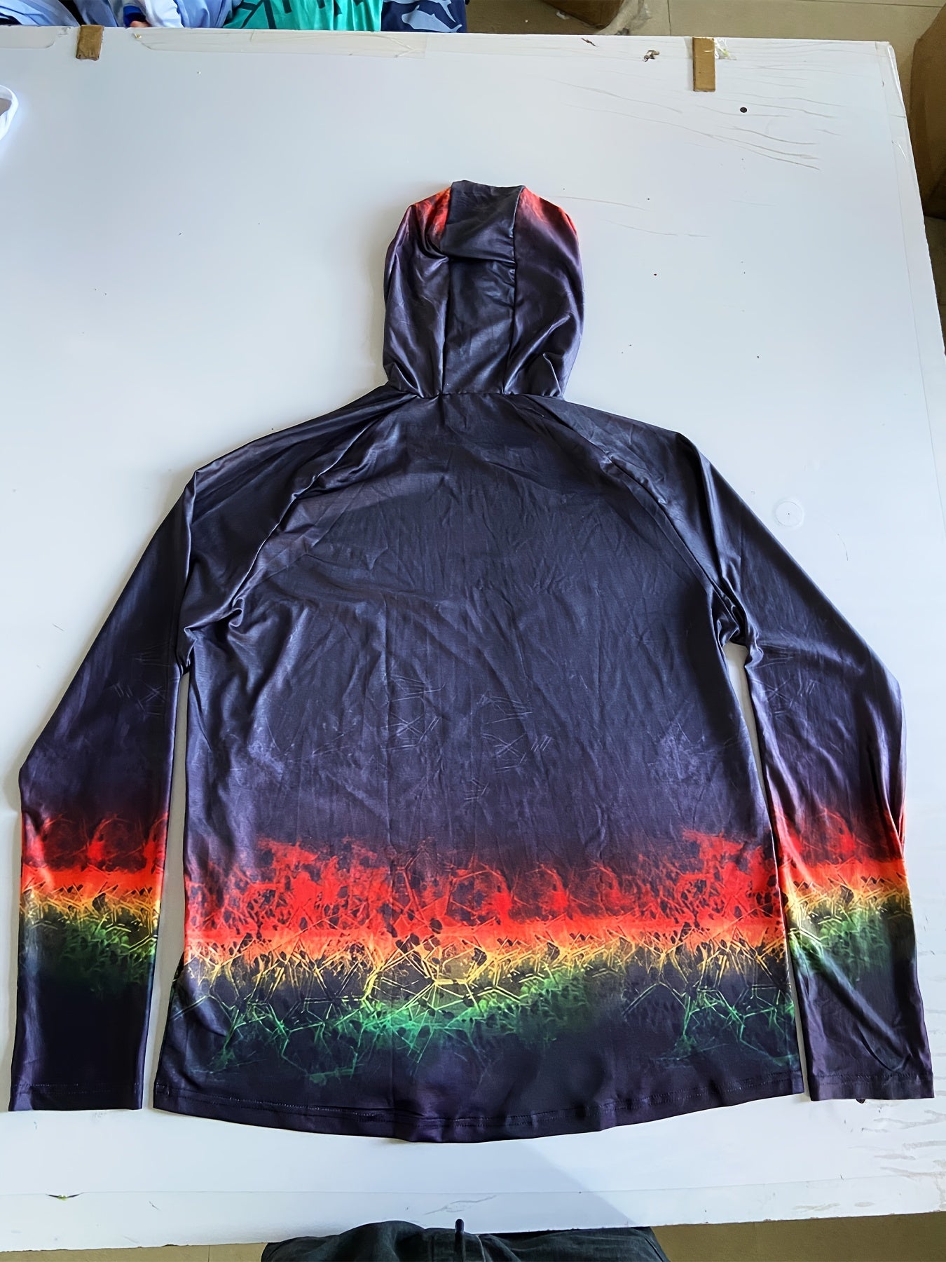 Men's Gradient Hoodie Anti UV Sun Protection Fishing Shirt