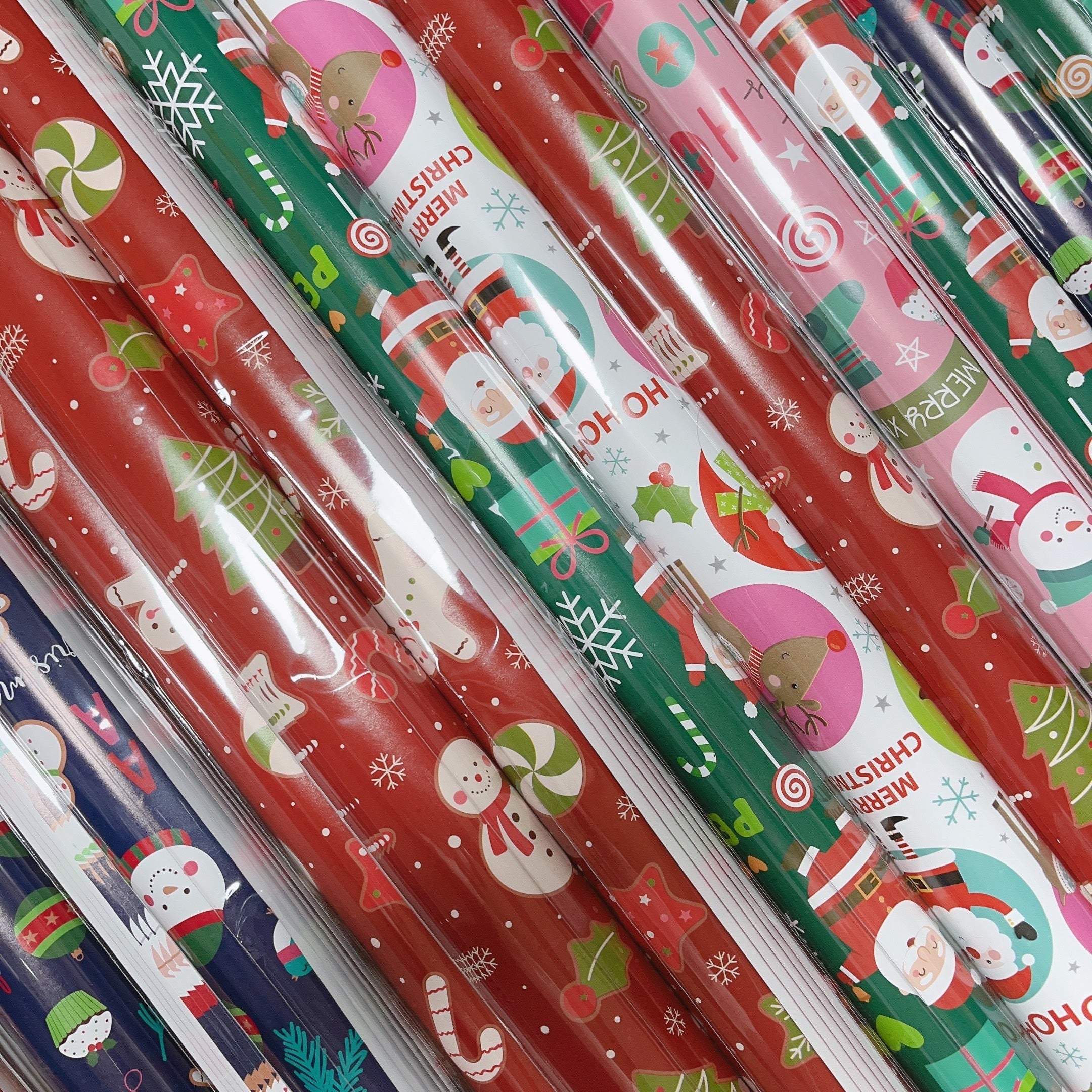 5pcs Cartoon Christmas Wrapping Paper - Multiple Patterns for Christmas Decorati