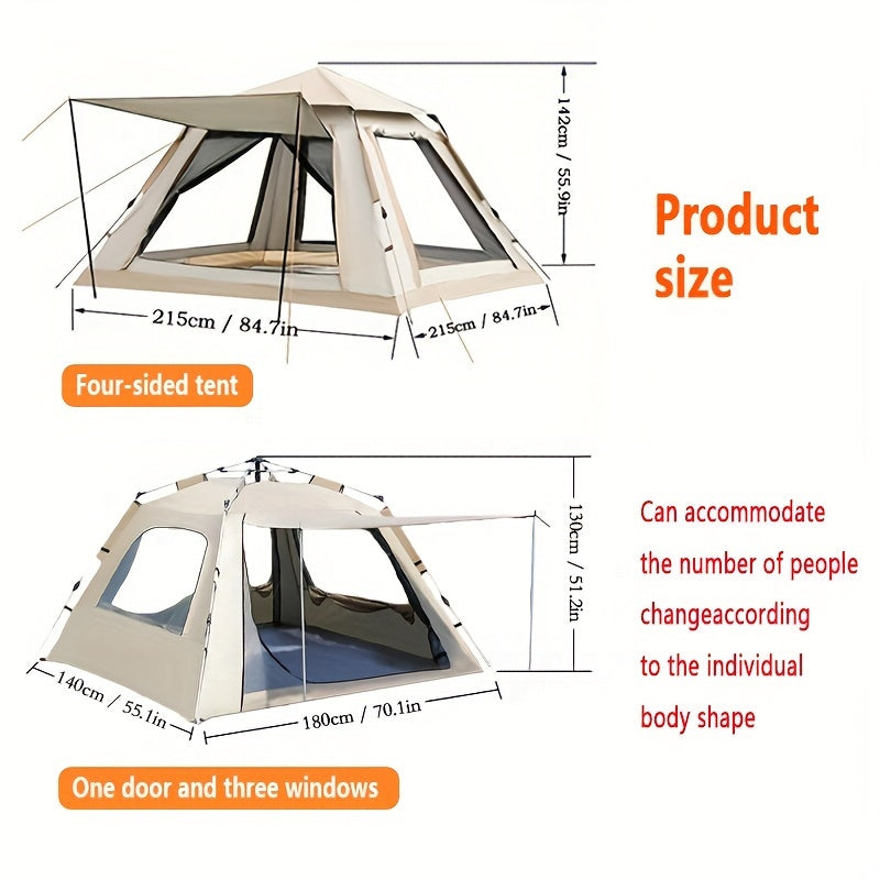 Automatic Camping Tent for 2 People with Windows and Vents