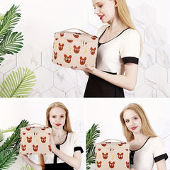 Cartoon Graphic Makeup Bag Portable Large Capacity Cosmetic Bag