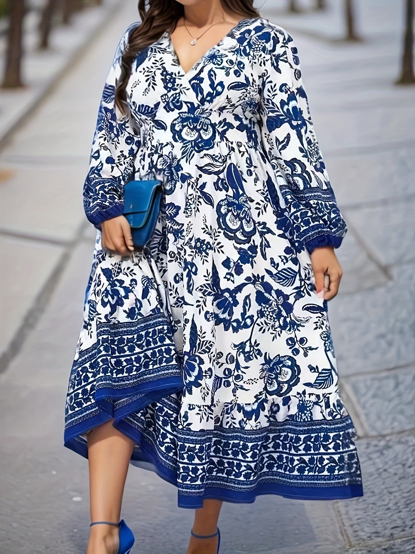  Women's Floral Print Maxi Dress