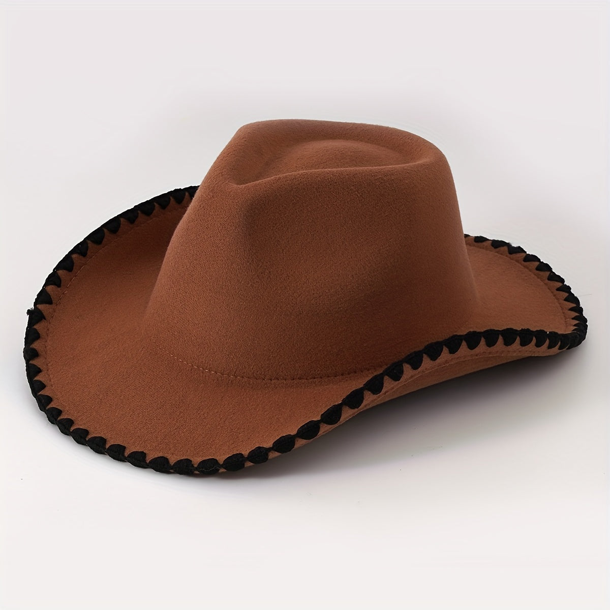 Men's Lacework Boho Fedora Cowboy Hat for Autumn Winter