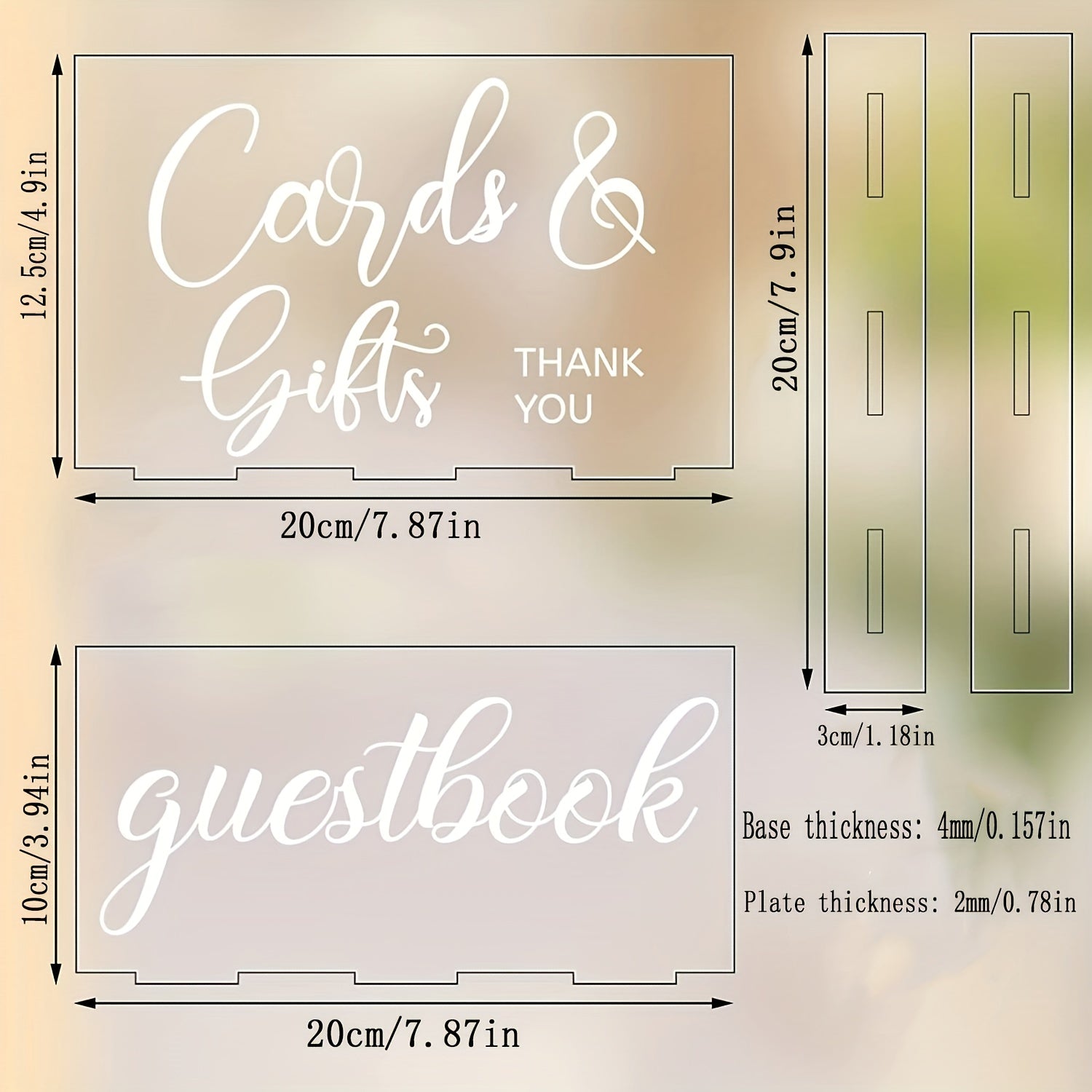 Acrylic Wedding Reception Sign Rustic Farmhouse Beach Party Home Decor