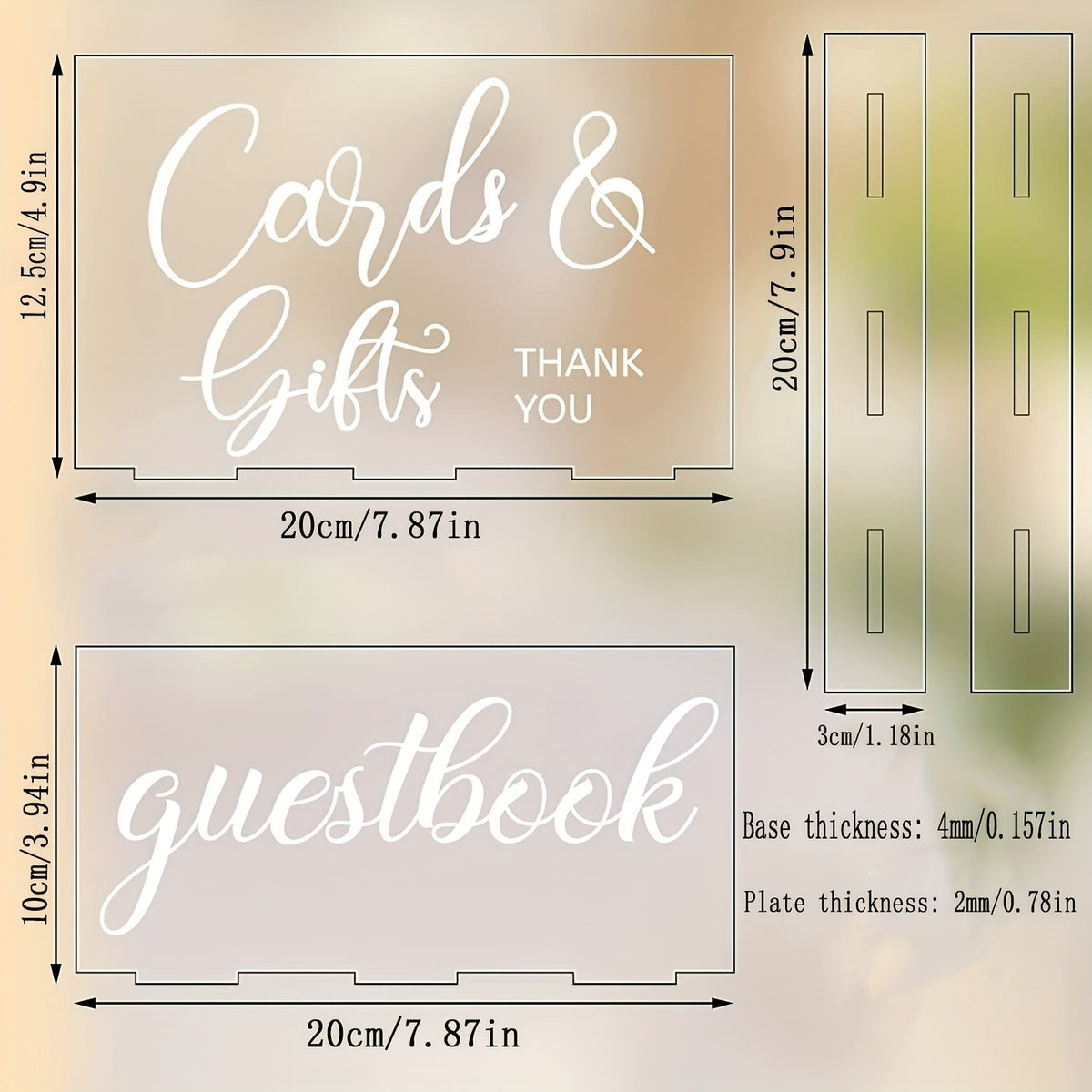 Acrylic Wedding Reception Sign Rustic Farmhouse Beach Party Home Decor