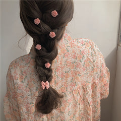 5pcs Flower Hair Clips Duckbill Hair Pins Barrettes for Girls Women