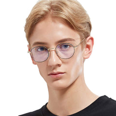 Men's Brass Round Glasses Frame