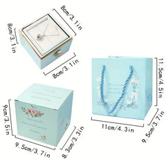 Rose Scented Soap Flower Jewelry Box Painted Single Flower Box