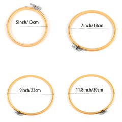 Embroidery Cross Stitch Wooden Frame Hoop Circle DIY Hand Craft Sewing Tool