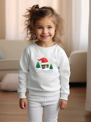 Christmas Gift Graphic Crew Neck Long Sleeve Sweatshirt for Kids